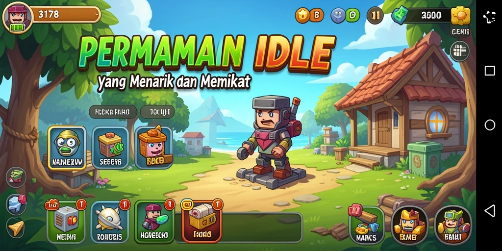 Tampilan grafis menarik dari gameplay Idle 3178.