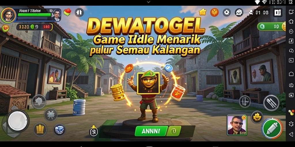 Tampilan gameplay menarik dalam DEWATOGEL yang penuh warna.