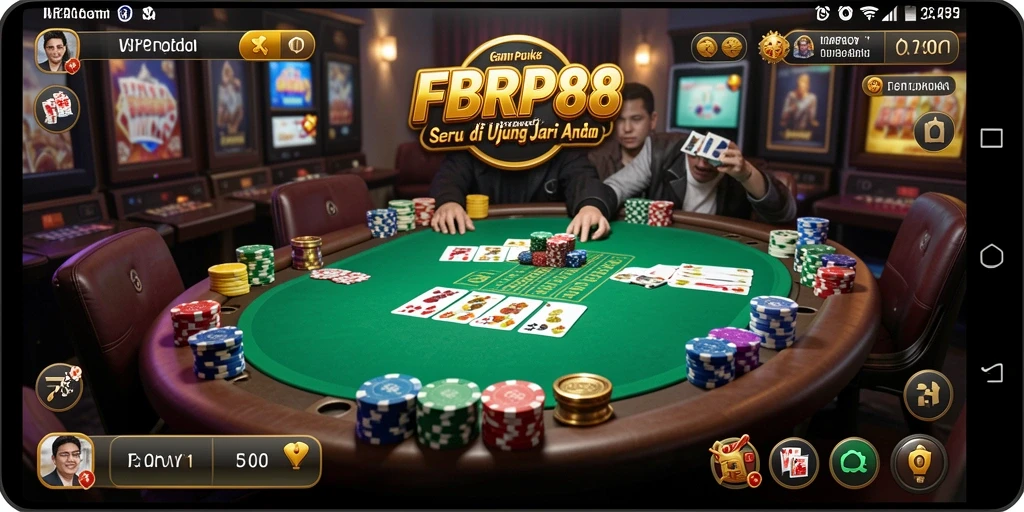 Tampilan menarik gameplay seru Poker di FBRP88.