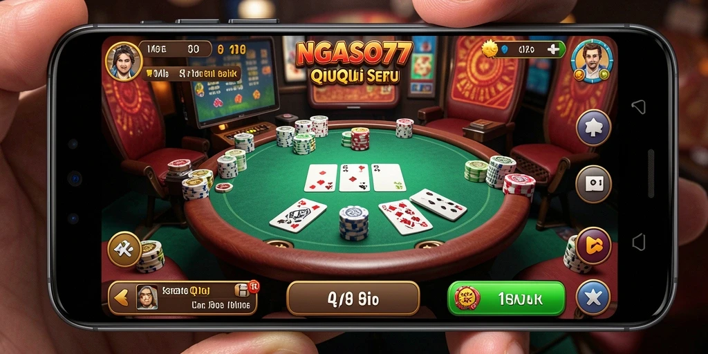 Screenshot gameplay NGASO77 menampilkan aksi seru QiuQiu.