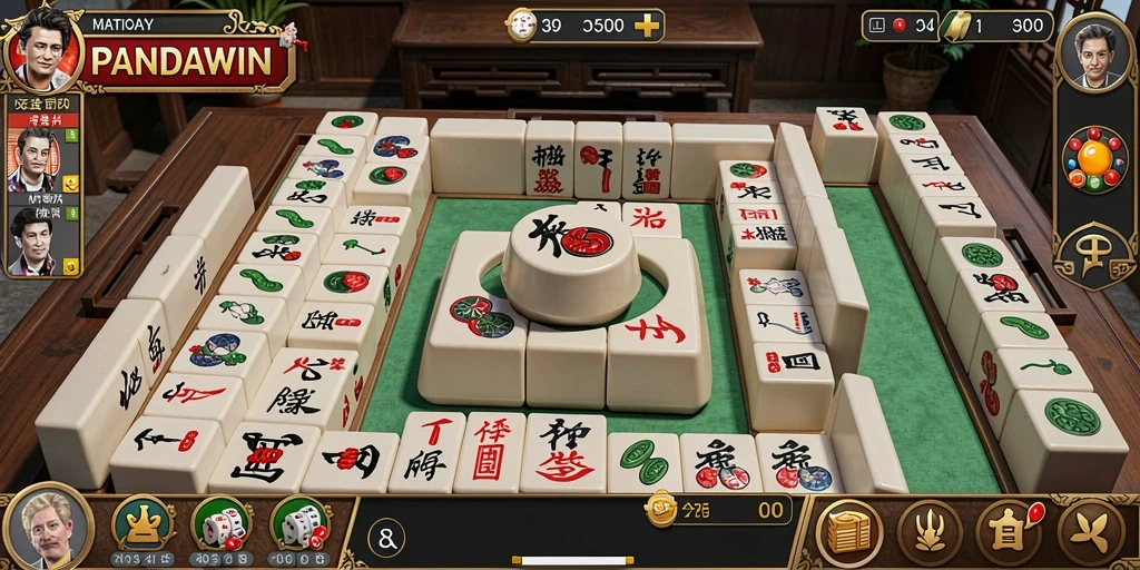 Tampilan gameplay Mahjong seru dalam PANDAWIN dengan tantangan menegangkan.