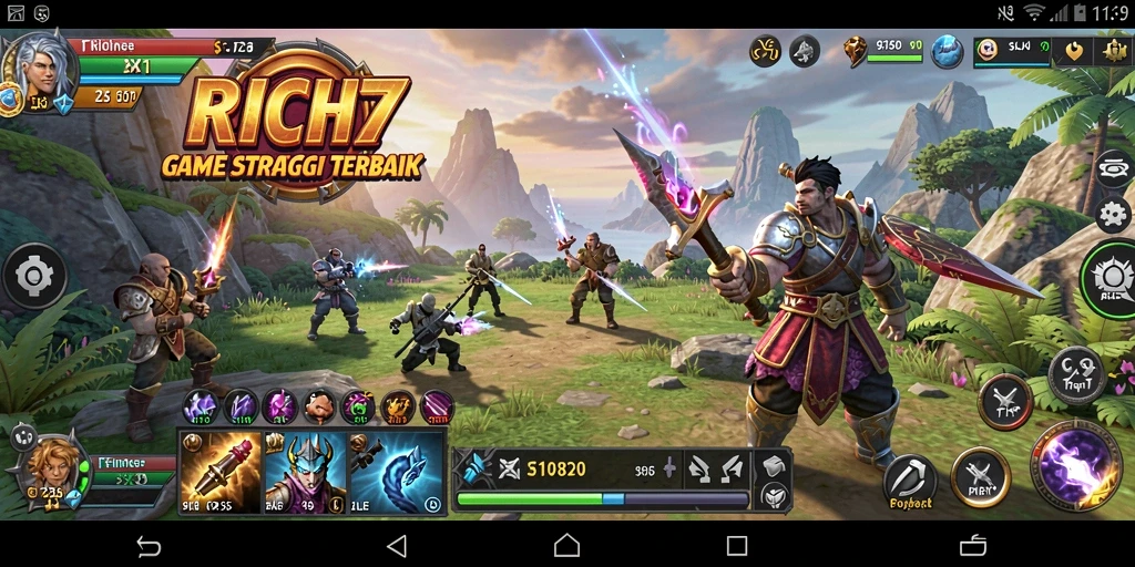 Tampilan gameplay RICH7 yang mendebarkan dengan elemen SLG.