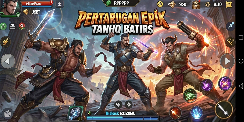 Gameplay Fighting menegangkan di RPRPRP dengan grafis luar biasa.