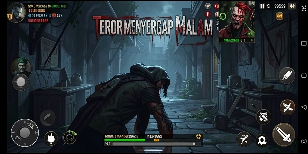 Tangkapan layar menunjukkan gameplay mencekam di S9S9 saat menghadapi makhluk mengerikan.