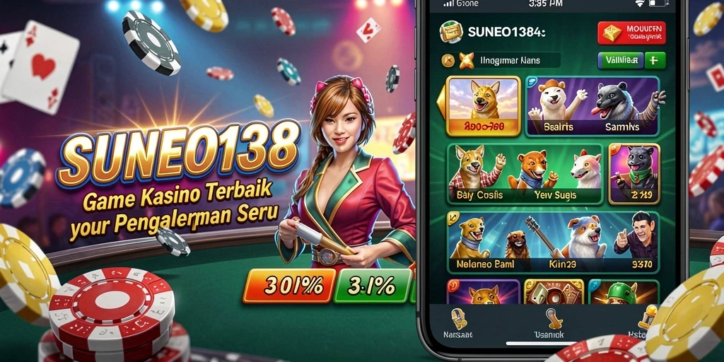 Tampilan gameplay menarik dari SUNEO138 yang menampilkan suasana Kasino.