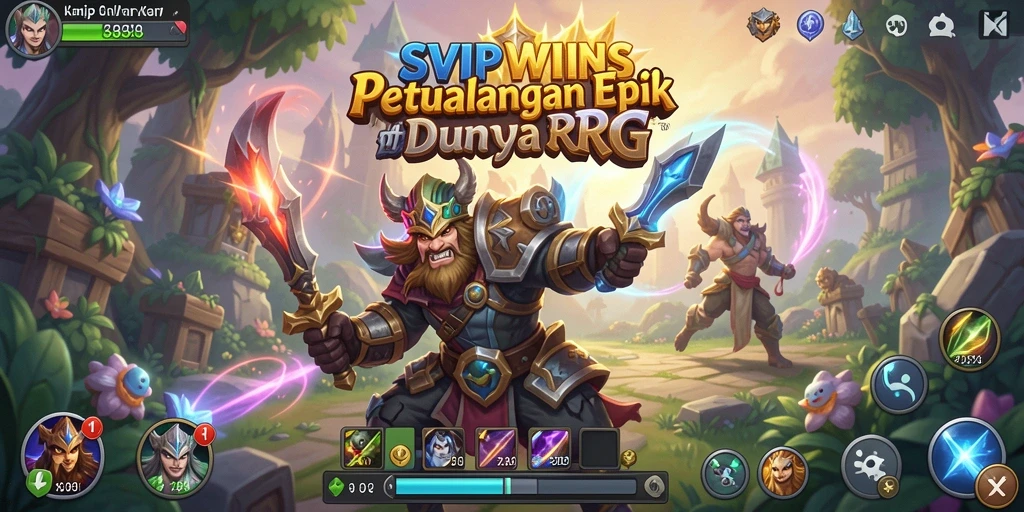 Screenshot gameplay SVIPWINS dengan karakter dan pertempuran yang menegangkan.