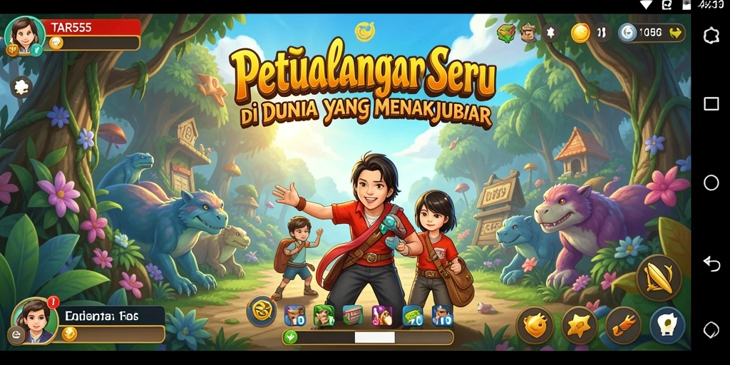 Tangkapan layar TAR555 menampilkan aksi seru dalam petualangan.